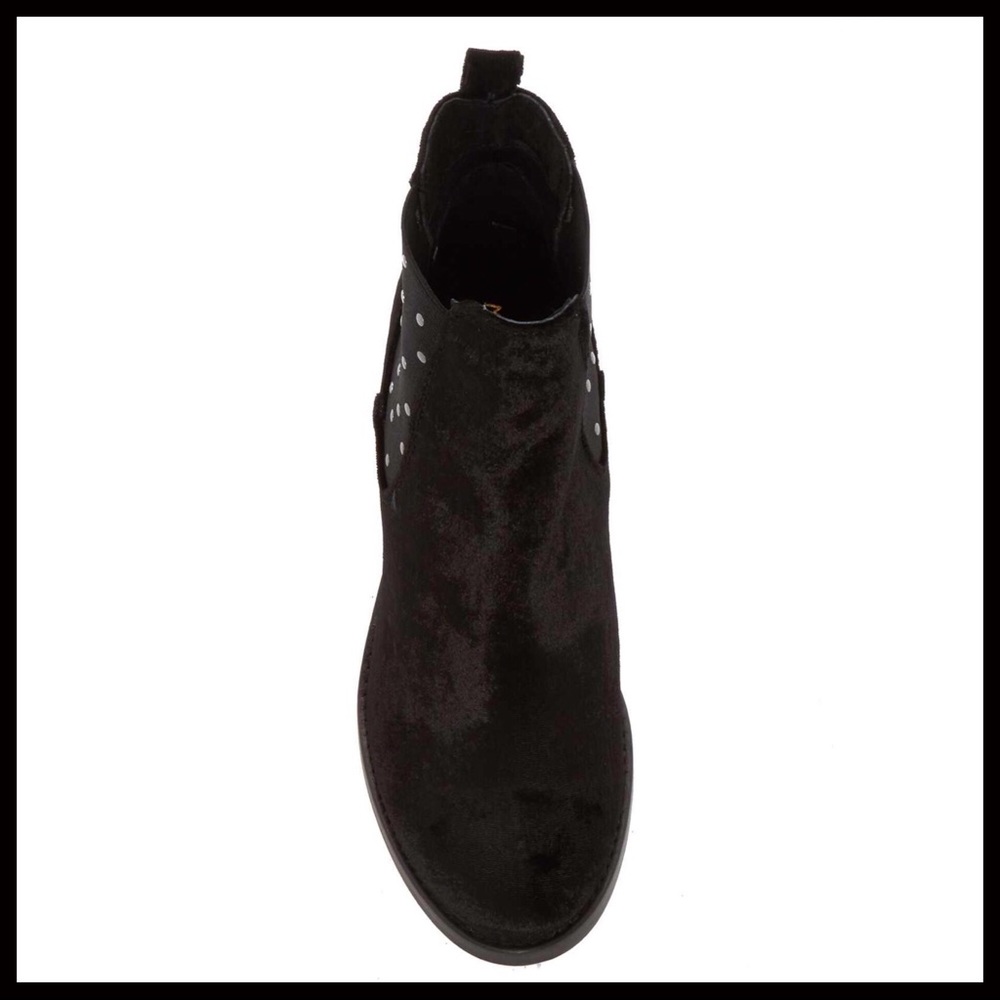 BLACK ANKLE BOOTIES MOTO BOHO STUD BOOTS A2C - Picture 4 of 8